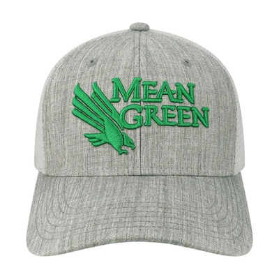 Shop Legacy Athletic Heather Gray/white North Texas Mean Green The Champ Trucker Snapback Hat