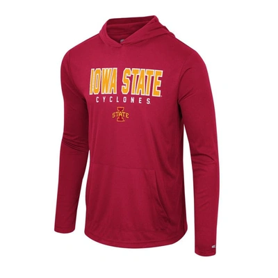 Shop Colosseum Cardinal Iowa State Cyclones Team Color Rival Hoodie Long Sleeve T-shirt