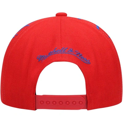 Shop Mitchell & Ness Red La Clippers Hardwood Classics Earthquake Snapback Hat