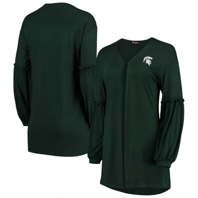Shop Gameday Couture Green Michigan State Spartans Offset Bubble Sleeve Cardigan