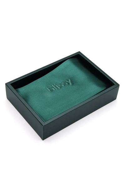 Blissy Mulberry Silk Pillowcase In Emerald