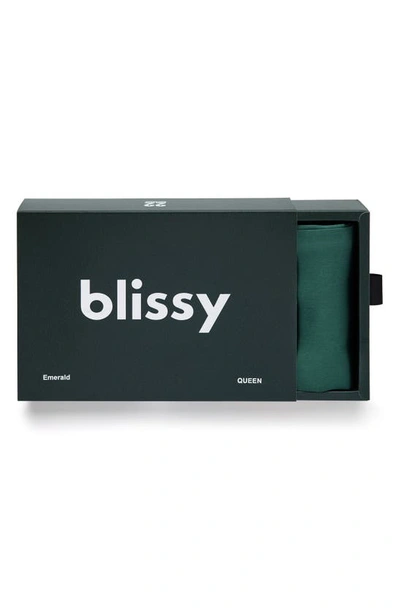 Shop Blissy Mulberry Silk Pillowcase In Emerald