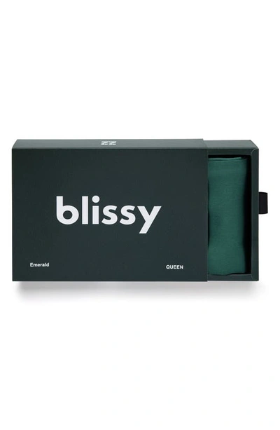 Blissy Mulberry Silk Pillowcase In Emerald