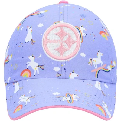 Shop 47 Girls Preschool ' Purple Pittsburgh Steelers Unicorn Clean Up Adjustable Hat