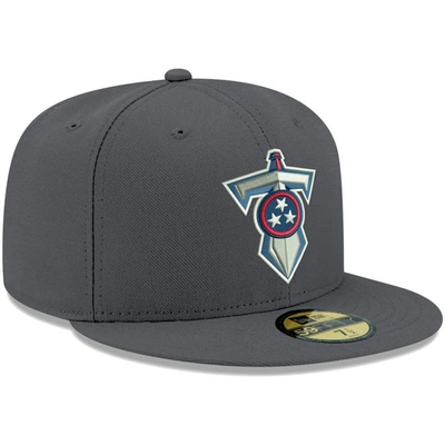 Shop New Era Graphite Tennessee Titans Alternate Logo Storm Ii 59fifty Fitted Hat