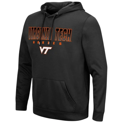 Colosseum Black Virginia Tech Hokies Blackout 3.0 Pullover Hoodie In Black