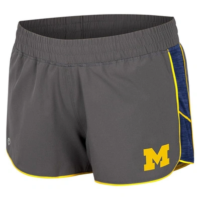 Shop Colosseum Gray Michigan Wolverines Pull The Switch Running Shorts
