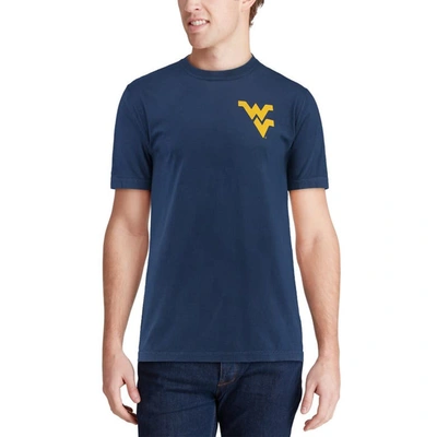 Shop Image One Navy West Virginia Mountaineers Baseball Flag Comfort Colors T-shirt