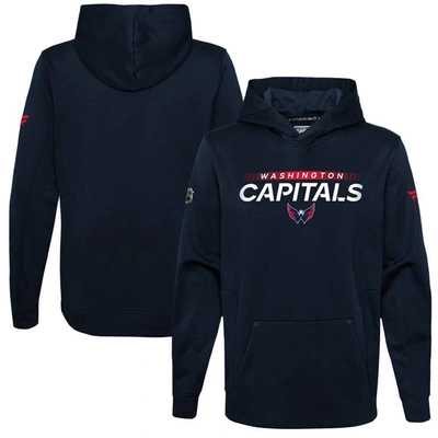 Shop Fanatics Youth  Branded Navy Washington Capitals Authentic Pro Pullover Hoodie