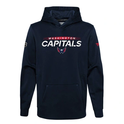 Shop Fanatics Youth  Branded Navy Washington Capitals Authentic Pro Pullover Hoodie