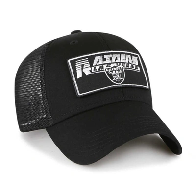 Shop 47 Youth ' Black Las Vegas Raiders Levee Mvp Trucker Adjustable Hat