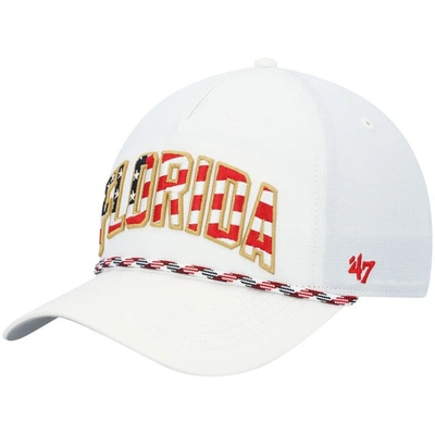 Shop 47 ' White Florida Gators Stars And Stripes Flag Flutter Hitch Snapback Hat