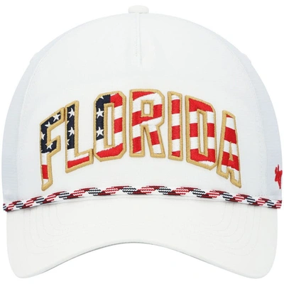 Shop 47 ' White Florida Gators Stars And Stripes Flag Flutter Hitch Snapback Hat