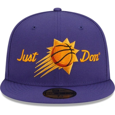 Shop New Era X Just Don Purple Phoenix Suns 59fifty Fitted Hat