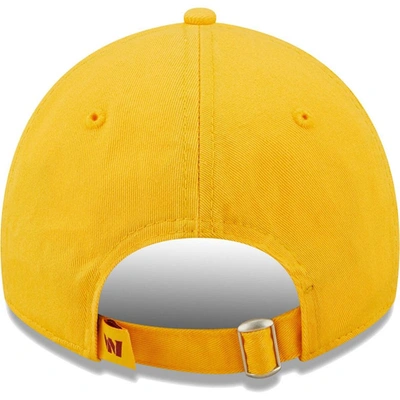 Shop New Era Gold Washington Commanders Icon Logo Core Classic 2.0 9twenty Adjustable Hat