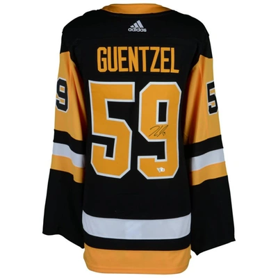 Shop Fanatics Authentic Jake Guentzel Pittsburgh Penguins Autographed Black Adidas Authentic Jersey