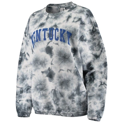 Shop Chicka-d White/charcoal Kentucky Wildcats Tie Dye Corded Pullover Sweatshirt