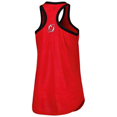 Shop G-iii 4her By Carl Banks Red New Jersey Devils First Base Racerback Scoop Neck Tank Top