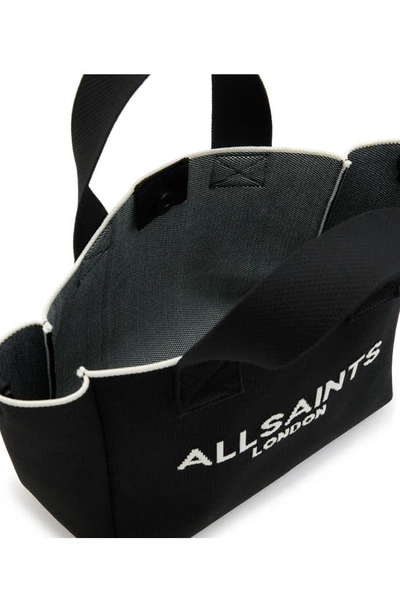 Shop Allsaints Mini Izzy Recycled Polyester Tote In Black