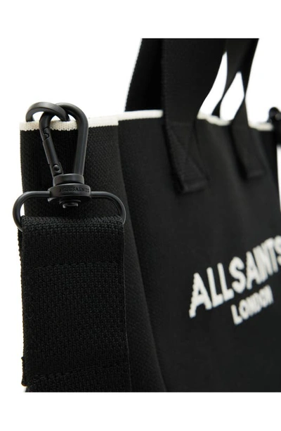 Shop Allsaints Mini Izzy Recycled Polyester Tote In Black