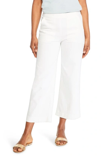 Shop Nic + Zoe All Day Slim Wide Crop Pants In Paper White