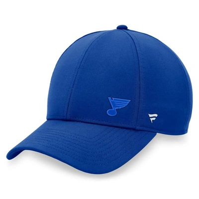 Shop Fanatics Branded Royal St. Louis Blues Authentic Pro Road Structured Adjustable Hat