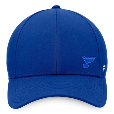 Shop Fanatics Branded Royal St. Louis Blues Authentic Pro Road Structured Adjustable Hat