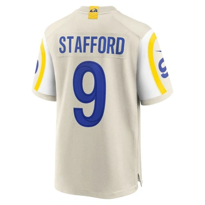 Shop Nike Matthew Stafford Bone Los Angeles Rams Game Jersey In Cream