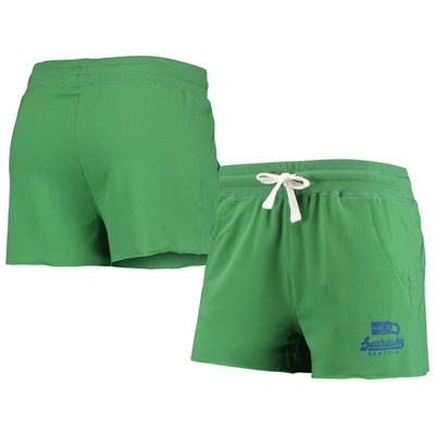 Shop Junk Food Green Seattle Seahawks Tri-blend Shorts