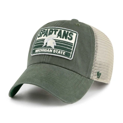 Shop 47 ' Green Michigan State Spartans Four Stroke Clean Up Trucker Snapback Hat