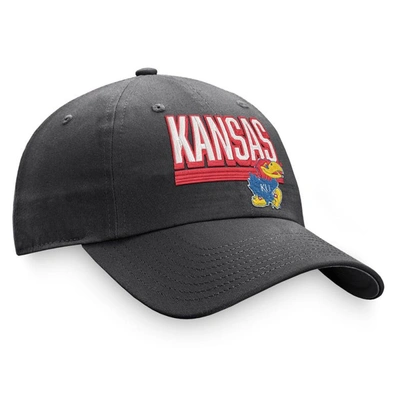 Shop Top Of The World Charcoal Kansas Jayhawks Slice Adjustable Hat