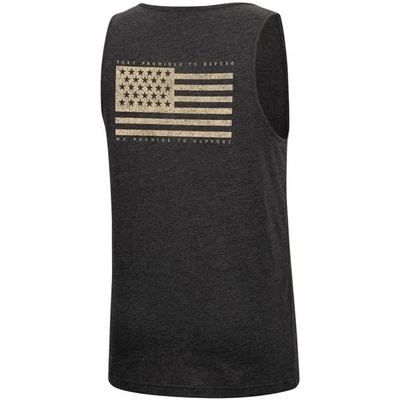 Shop Colosseum Heathered Black Air Force Falcons Military Appreciation Oht Transport Tank Top In Heather Black