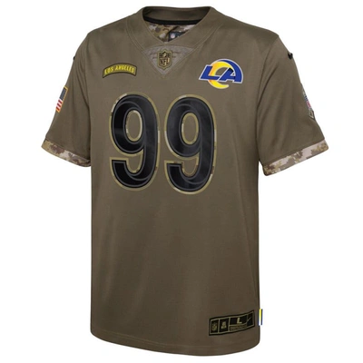 Shop Nike Youth  Aaron Donald Olive Los Angeles Rams 2022 Salute To Service Player Limited Jersey