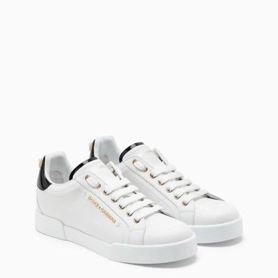 Shop Dolce & Gabbana Dolce&gabbana And Gold Low Sneakers In White