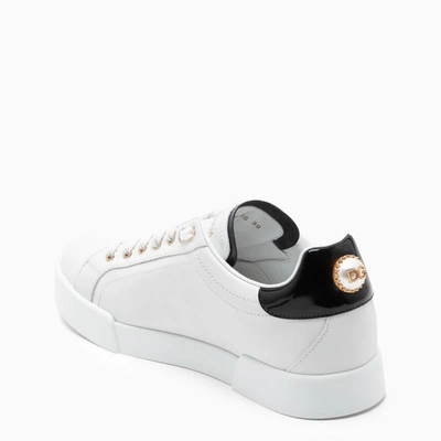 Shop Dolce & Gabbana Dolce&gabbana And Gold Low Sneakers In White