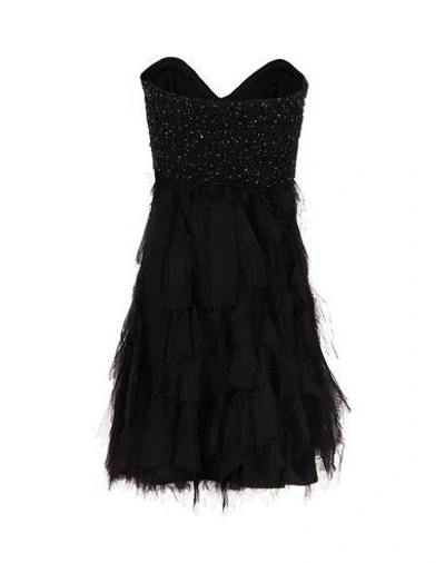 Shop Badgley Mischka Short Dress In Black