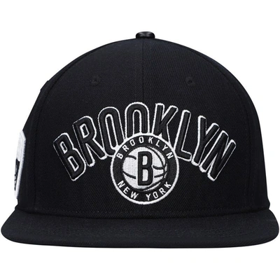 Shop Pro Standard Black Brooklyn Nets Wordmark Logo Snapback Hat