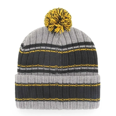 Shop 47 ' Gray Iowa Hawkeyes Rexford Cuffed Knit Hat With Pom