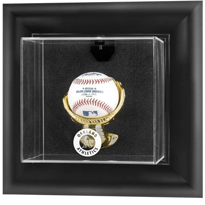 Shop Fanatics Authentic Oakland Athletics Black Framed Wall-mounted Logo Baseball Display Case