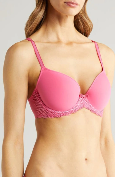 Shop Wacoal La Femme Underwire T-shirt Bra In Hot Pink