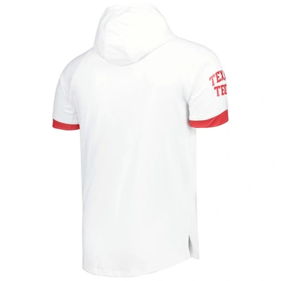 Shop Under Armour White Texas Tech Red Raiders On-court Raglan Hoodie T-shirt