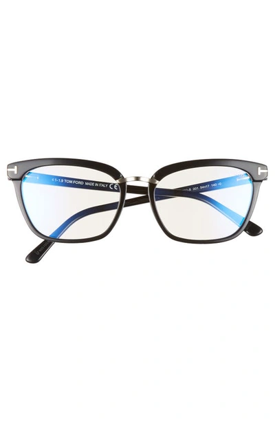 Shop Tom Ford 54mm Blue Light Blocking Glasses In Shiny Black/ Rose Gold