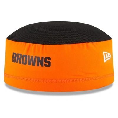 Shop New Era Orange Cleveland Browns Nfl Training Skully Cap