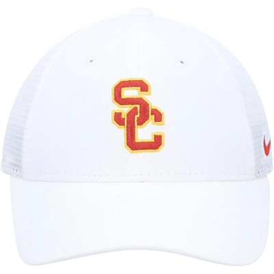 Shop Nike White Usc Trojans Legacy91 Meshback Swoosh Performance Flex Hat