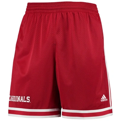 Shop Adidas Originals Adidas Red Louisville Cardinals Reverse Retro Basketball Shorts