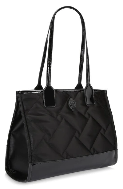 Kurt Geiger Recycled Quilted Small Shopper In Black