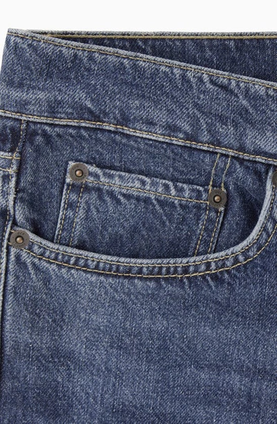 Shop Cos Regular Tapered Leg Organic Cotton Blend Jeans In Blue Medium Kingscross