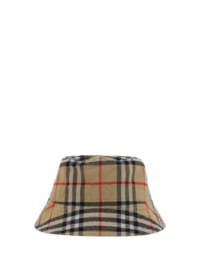 Shop Burberry Bucket Hat In Archive Beige