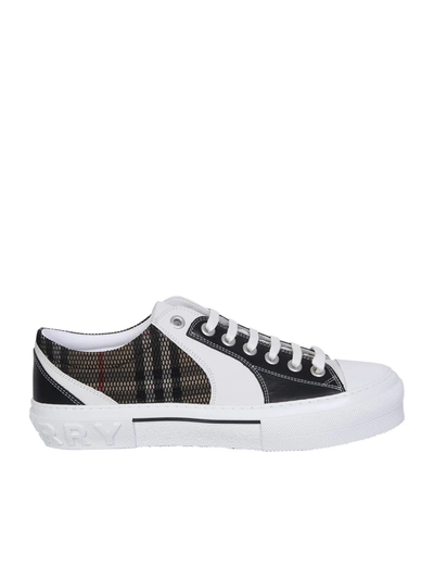 Shop Burberry Vintage Check Sneakers In Beige