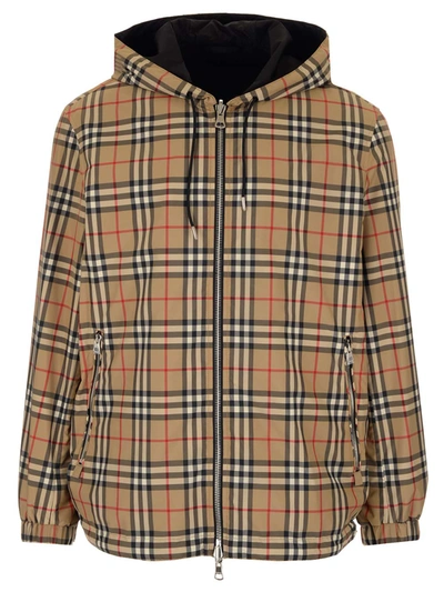 Shop Burberry Vintage Check Reversible Jacket In Beige